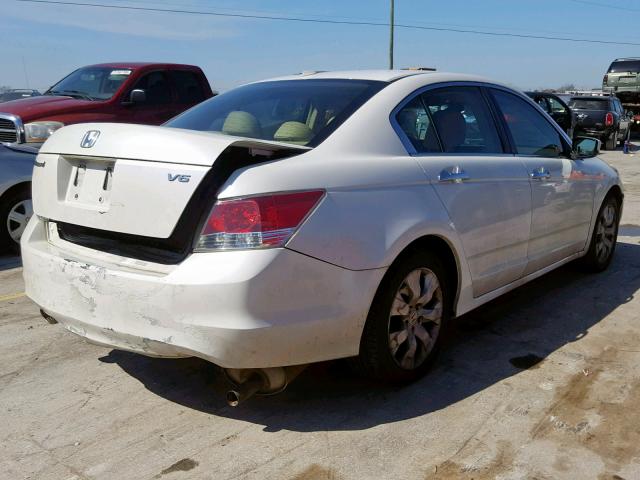 1HGCP36859A030885 - 2009 HONDA ACCORD EXL WHITE photo 4