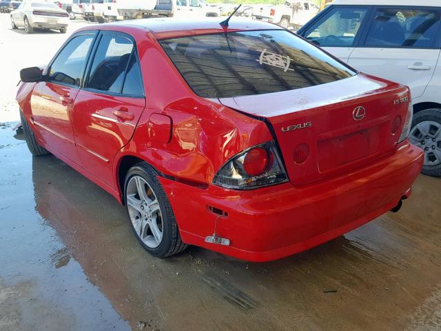 JTHBD192220063593 - 2002 LEXUS IS 300 RED photo 3