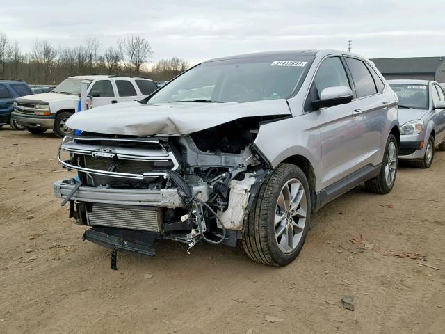 2FMPK4K93HBC61480 - 2017 FORD EDGE TITAN SILVER photo 2