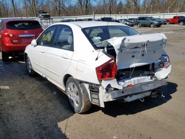 KNAFE222095654564 - 2009 KIA SPECTRA EX WHITE photo 3