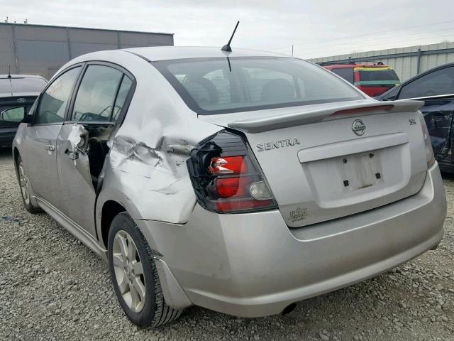 3N1AB6AP8BL636283 - 2011 NISSAN SENTRA 2.0 SILVER photo 3