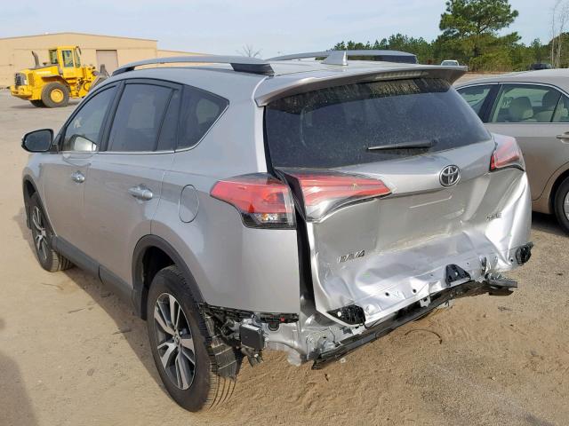 2T3WFREV8JW493019 - 2018 TOYOTA RAV4 ADVEN SILVER photo 3