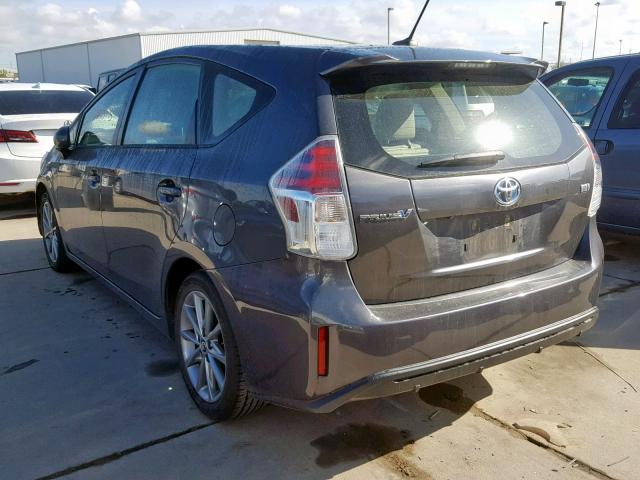 JTDZN3EUXFJ017946 - 2015 TOYOTA PRIUS V GRAY photo 3