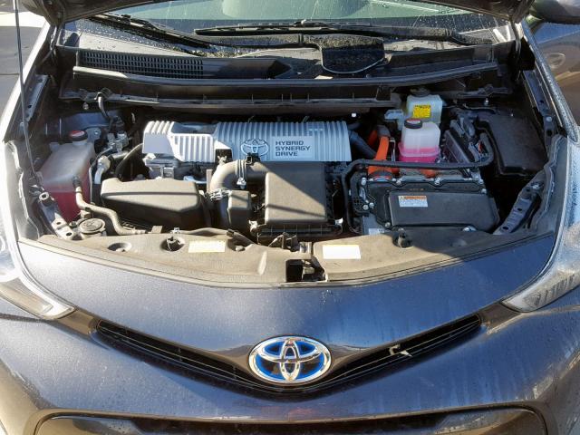 JTDZN3EUXFJ017946 - 2015 TOYOTA PRIUS V GRAY photo 7