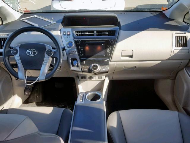 JTDZN3EUXFJ017946 - 2015 TOYOTA PRIUS V GRAY photo 9