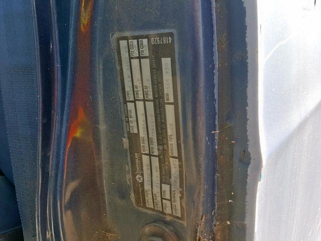 2B7JB33T0HK276405 - 1987 DODGE RAM VAN B3 BLUE photo 10