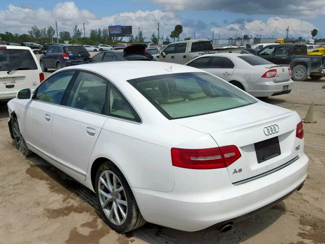 WAUSG74F69N057652 - 2009 AUDI A6 PREMIUM WHITE photo 3