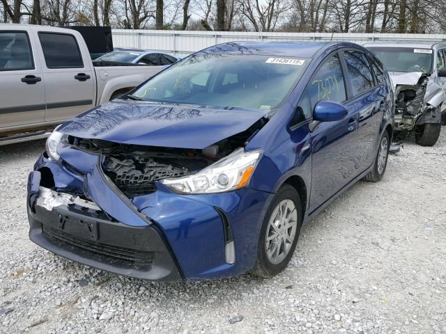 JTDZN3EU4FJ020129 - 2015 TOYOTA PRIUS V BLUE photo 2