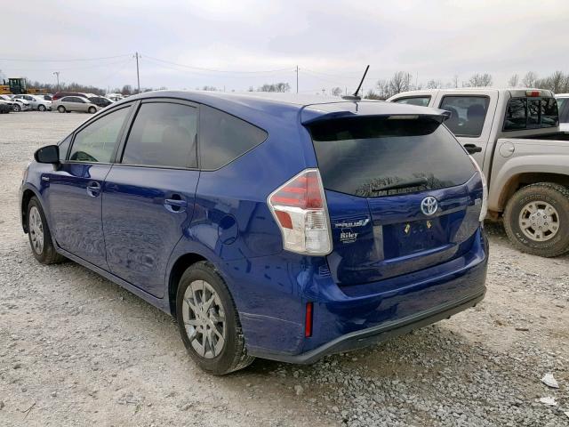 JTDZN3EU4FJ020129 - 2015 TOYOTA PRIUS V BLUE photo 3