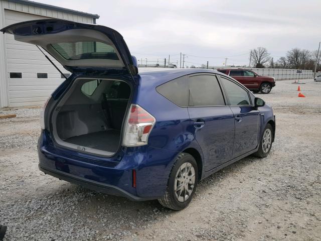 JTDZN3EU4FJ020129 - 2015 TOYOTA PRIUS V BLUE photo 4