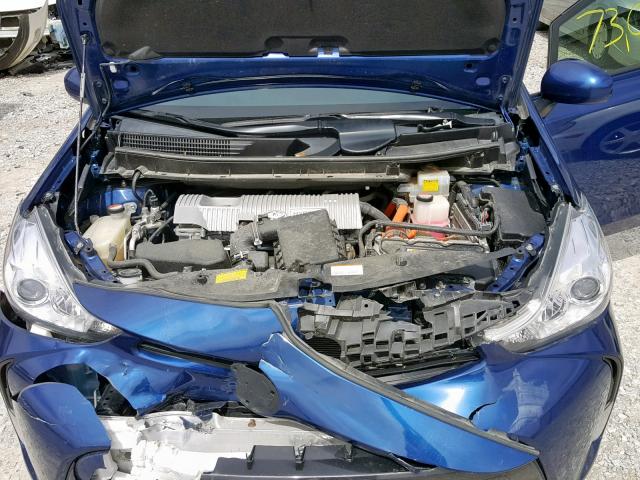 JTDZN3EU4FJ020129 - 2015 TOYOTA PRIUS V BLUE photo 7