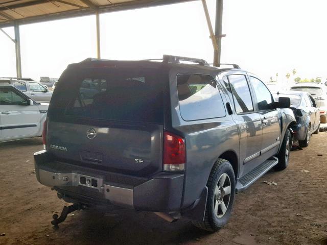 5N1AA08B05N728897 - 2005 NISSAN ARMADA SE GRAY photo 4