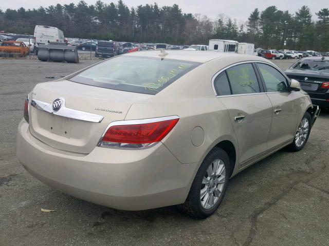 1G4GB5EG8AF139878 - 2010 BUICK LACROSSE C BEIGE photo 4