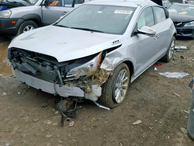 1G4GB5G38EF178194 - 2014 BUICK LACROSSE SILVER photo 2