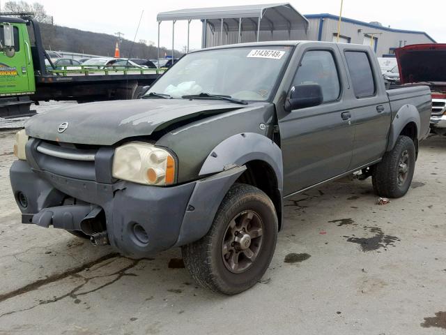 1N6ED27T13C414605 - 2003 NISSAN FRONTIER C GREEN photo 2