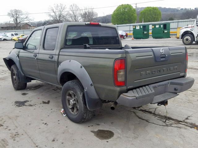 1N6ED27T13C414605 - 2003 NISSAN FRONTIER C GREEN photo 3