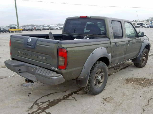 1N6ED27T13C414605 - 2003 NISSAN FRONTIER C GREEN photo 4