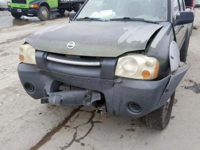 1N6ED27T13C414605 - 2003 NISSAN FRONTIER C GREEN photo 9