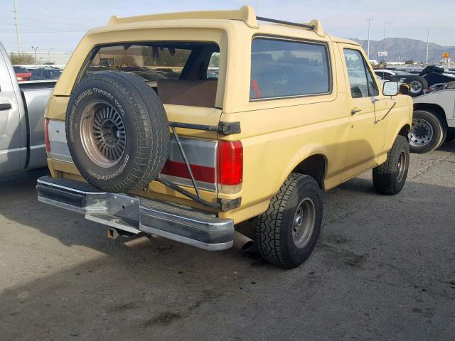 1FMEU15H2KLB05408 - 1989 FORD BRONCO U10 BEIGE photo 4