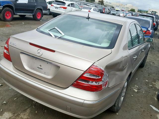 WDBUF65J43A215737 - 2003 MERCEDES-BENZ E 320 BEIGE photo 4