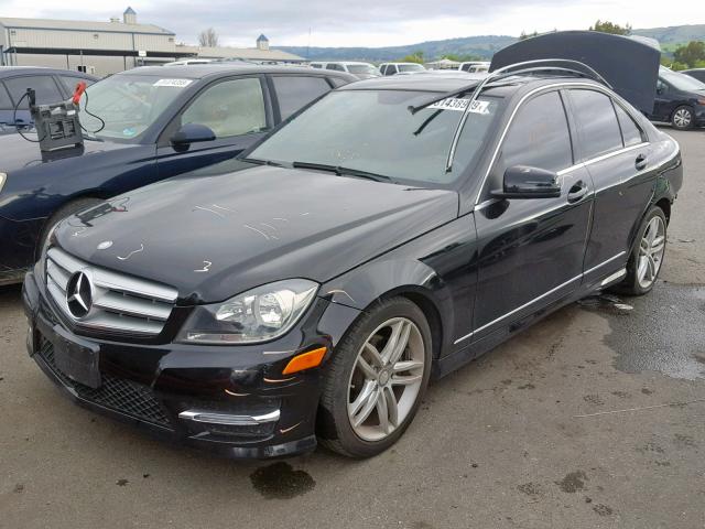 WDDGF4HB2DA789347 - 2013 MERCEDES-BENZ C 250 BLACK photo 2