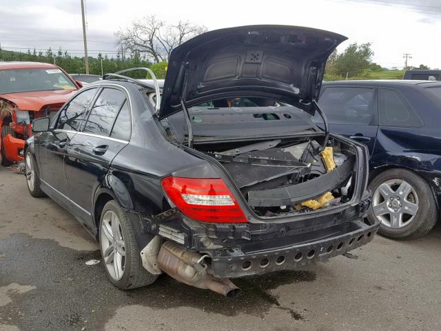 WDDGF4HB2DA789347 - 2013 MERCEDES-BENZ C 250 BLACK photo 3