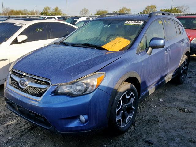 JF2GPAVC8E8303685 - 2014 SUBARU XV CROSSTR BLUE photo 2