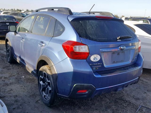 JF2GPAVC8E8303685 - 2014 SUBARU XV CROSSTR BLUE photo 3