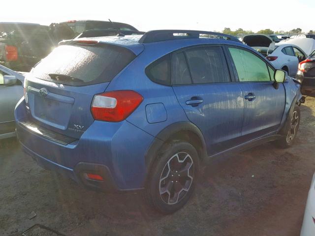 JF2GPAVC8E8303685 - 2014 SUBARU XV CROSSTR BLUE photo 4