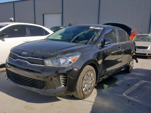 3KPA24AB9JE127635 - 2018 KIA RIO LX BLACK photo 2