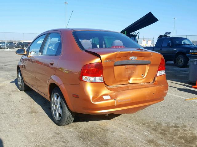 KL1TG56676B652071 - 2006 CHEVROLET AVEO LT ORANGE photo 3