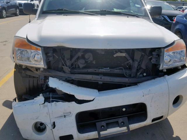 1N6AA0CH8BN326750 - 2011 NISSAN TITAN S WHITE photo 9