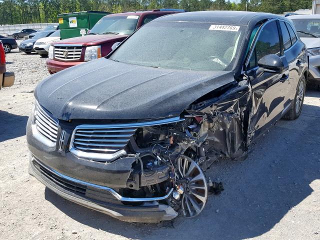 2LMTJ6KR8GBL39736 - 2016 LINCOLN MKX SELECT BLACK photo 2