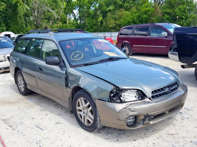 4S3BH675937659485 - 2003 SUBARU LEGACY OUT GREEN photo 1