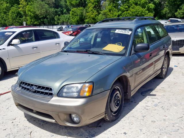 4S3BH675937659485 - 2003 SUBARU LEGACY OUT GREEN photo 2