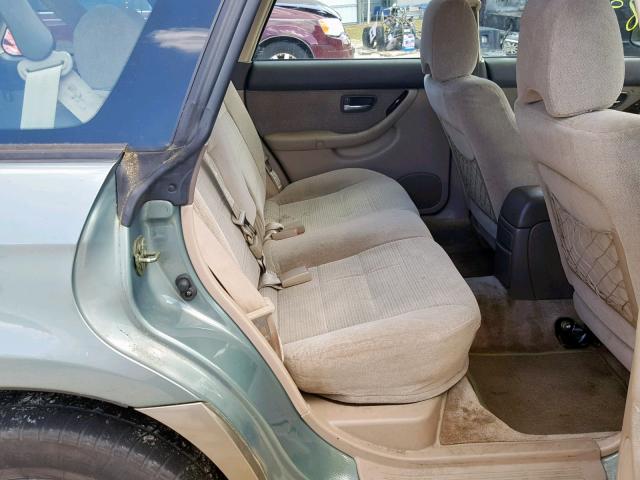 4S3BH675937659485 - 2003 SUBARU LEGACY OUT GREEN photo 6