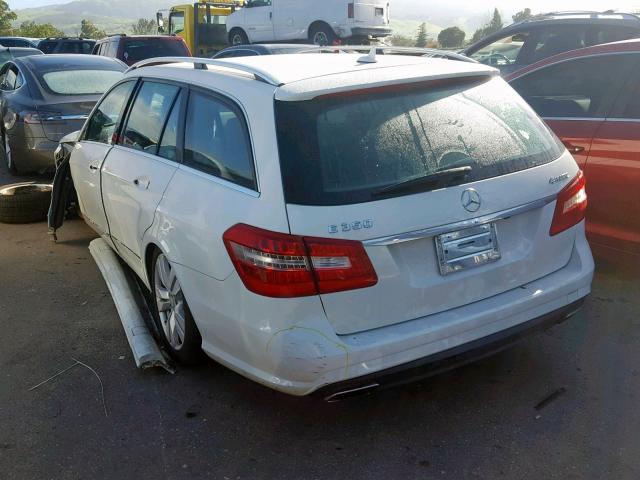 WDDHH8HB2BA259379 - 2011 MERCEDES-BENZ E 350 4MAT WHITE photo 3