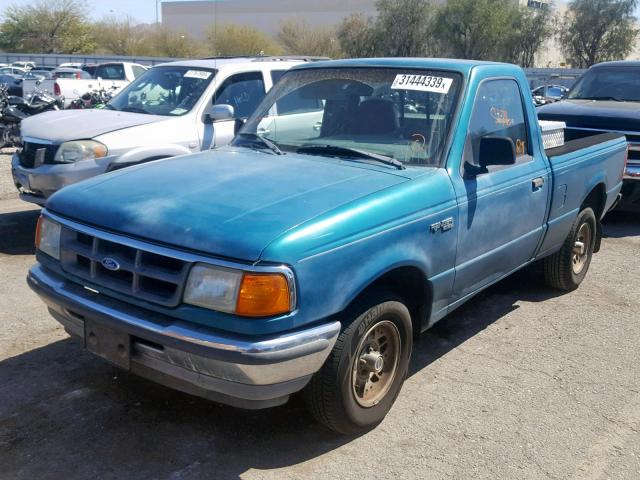 1FTCR10U0PUC38798 - 1993 FORD RANGER GREEN photo 2