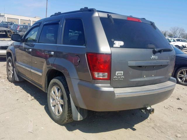 1J8HR58N28C163791 - 2008 JEEP GRAND CHER GRAY photo 3