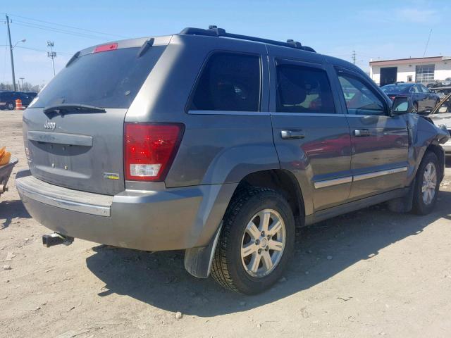 1J8HR58N28C163791 - 2008 JEEP GRAND CHER GRAY photo 4