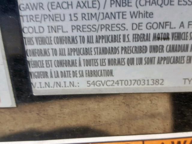 54GVC24T0J7031382 - 2018 WELLS CARGO ENCLSDTRLR BLACK photo 10