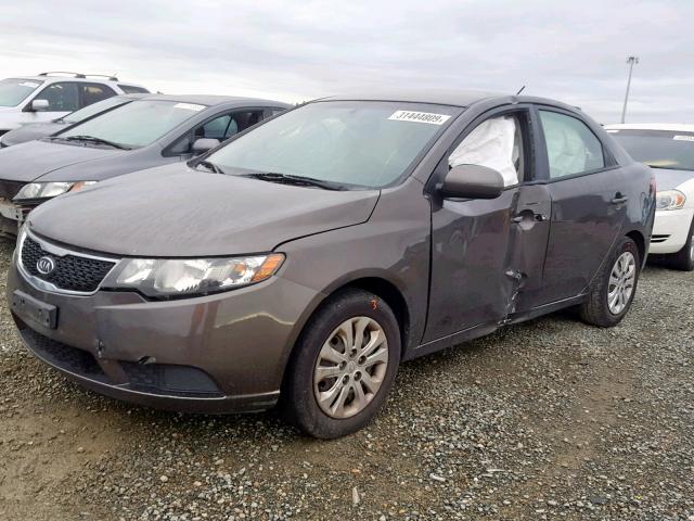 KNAFU4A28C5582519 - 2012 KIA FORTE EX CHARCOAL photo 2