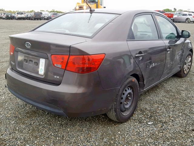 KNAFU4A28C5582519 - 2012 KIA FORTE EX CHARCOAL photo 4