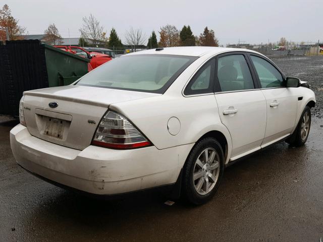 1FAHP24W98G179866 - 2008 FORD TAURUS SEL WHITE photo 4