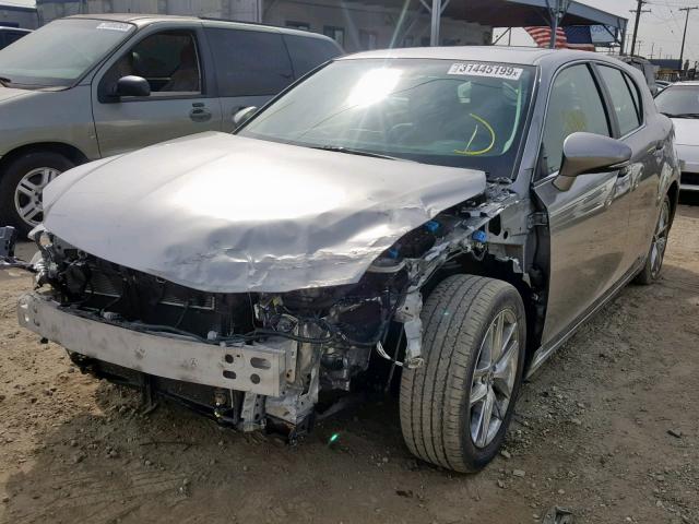 JTHKD5BH1H2288607 - 2017 LEXUS CT 200 SILVER photo 2