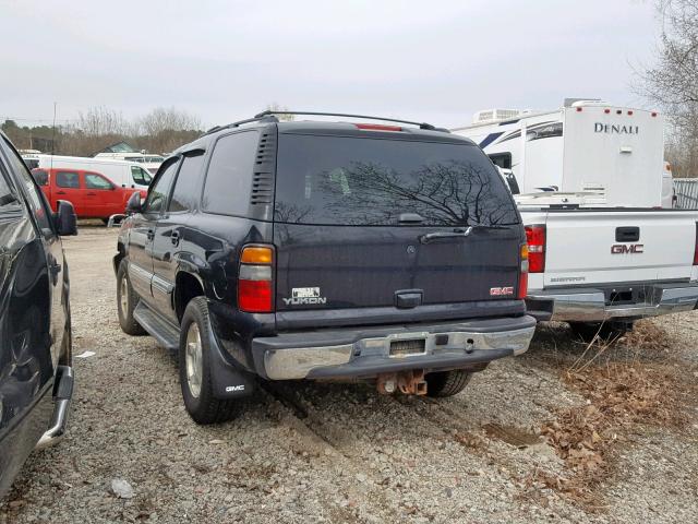 1GKEK13T26J115895 - 2006 GMC YUKON BLACK photo 3