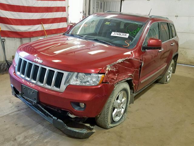 1C4RJFAG2CC224585 - 2012 JEEP GRAND CHER RED photo 2