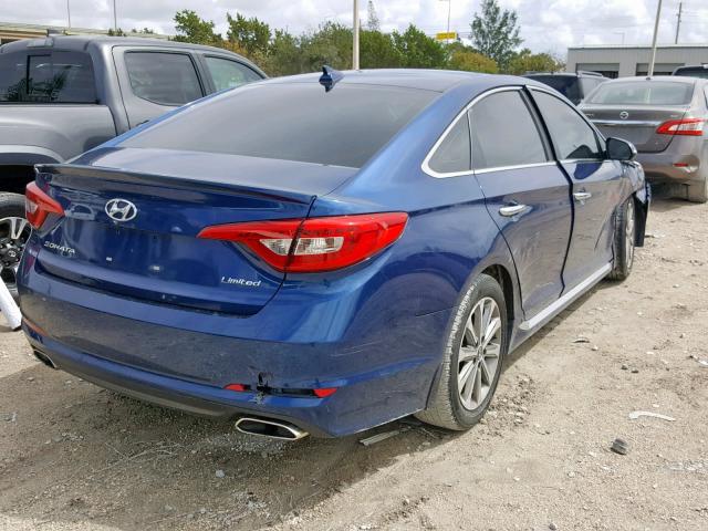 5NPE34AFXGH299369 - 2016 HYUNDAI SONATA SPO BLUE photo 4