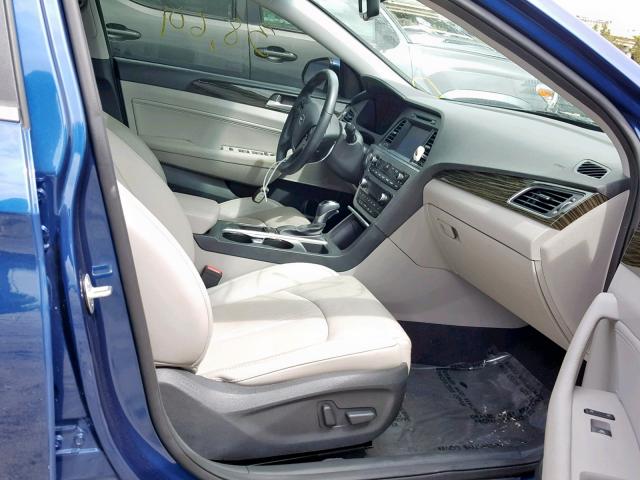 5NPE34AFXGH299369 - 2016 HYUNDAI SONATA SPO BLUE photo 5