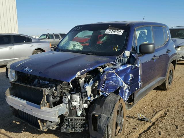 ZACCJAAW9GPC42440 - 2016 JEEP RENEGADE S ლურჯი ფოტო 2